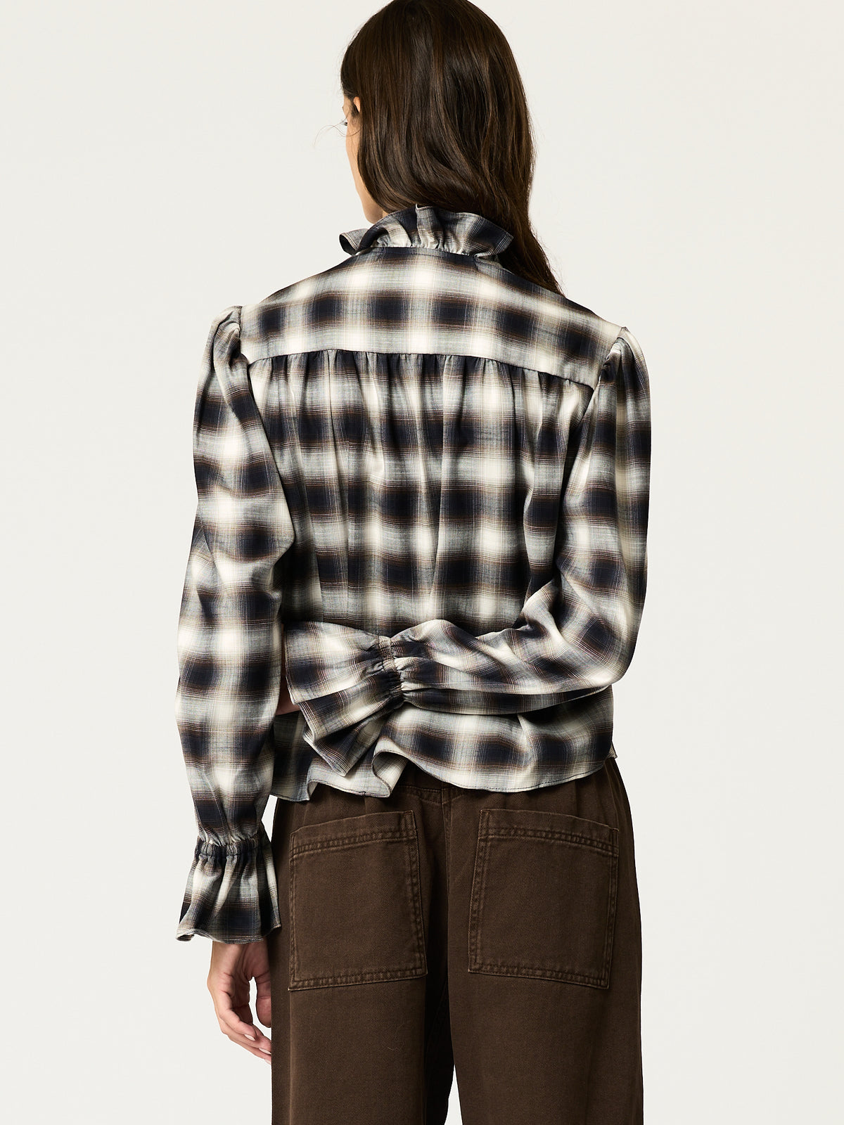 Fiona Shirt — Navy Plaid