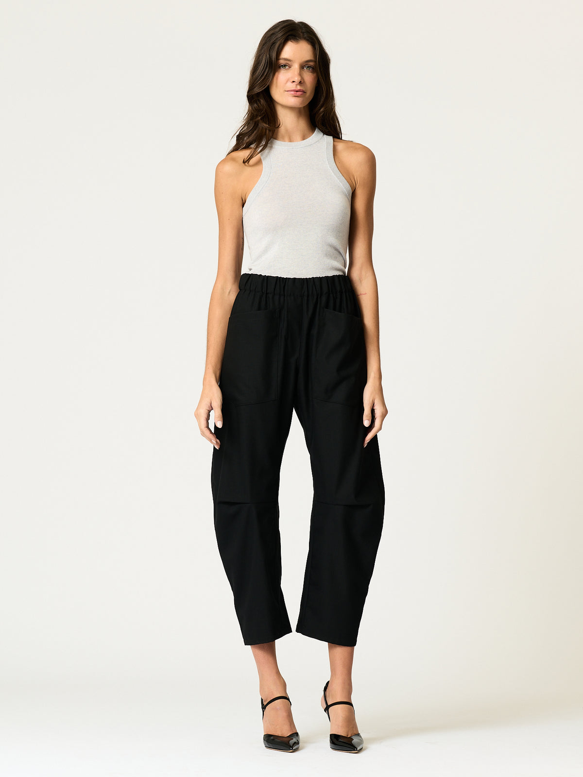 Travis Pant — Black Wool-Blend Suiting