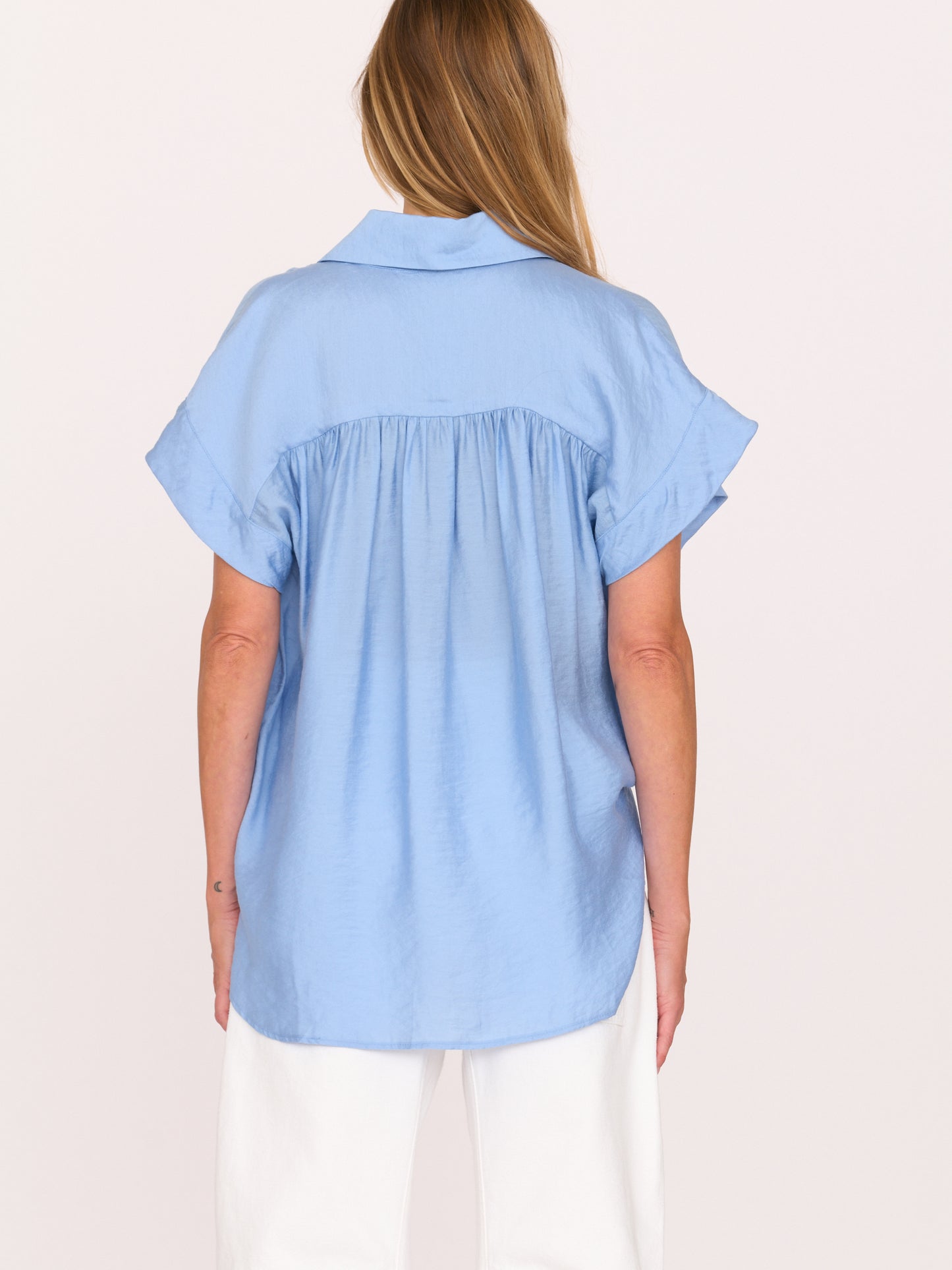 Trinity Button-up - Blue Tencel