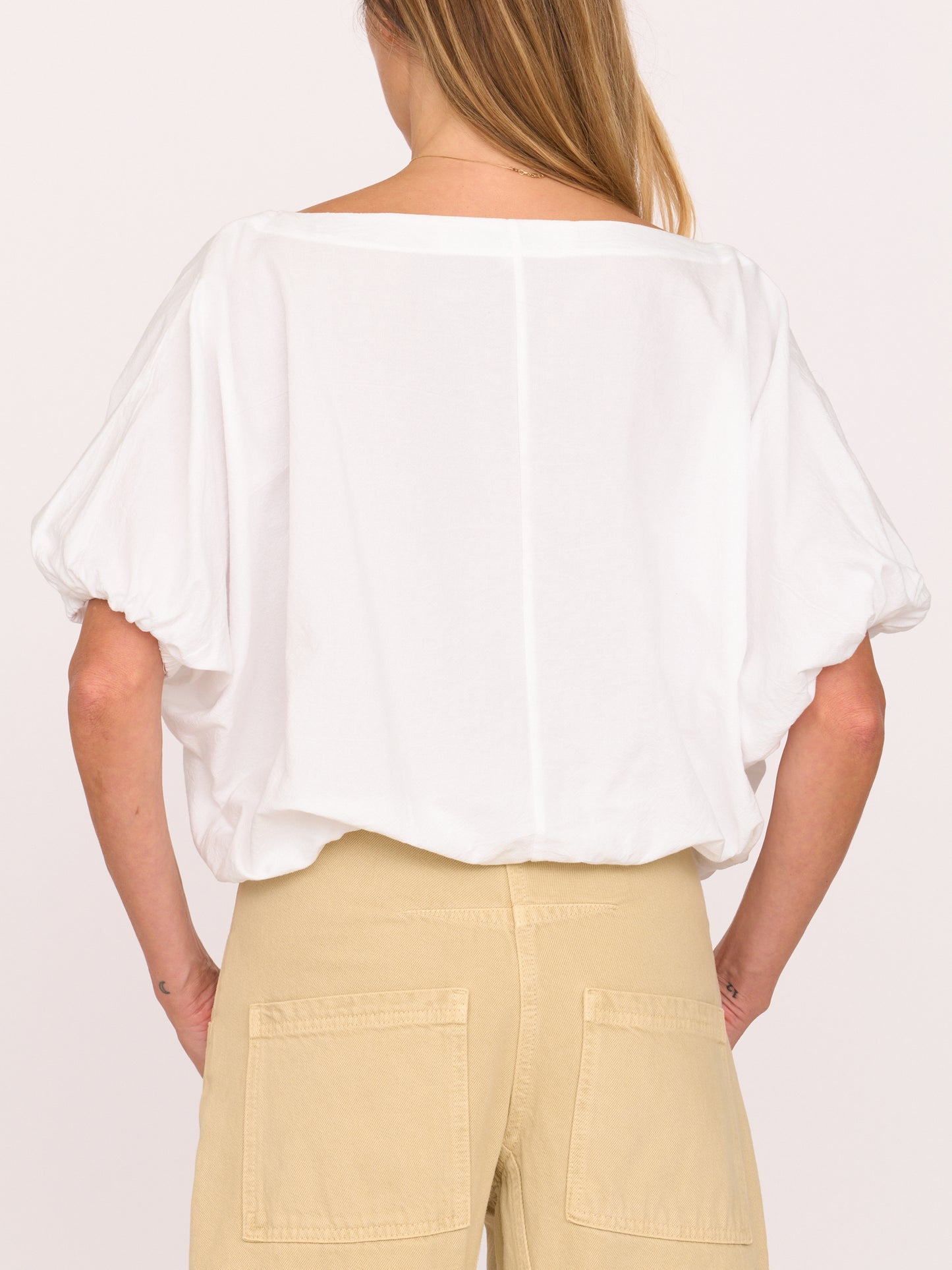 Coco Shirt - White Textured Cotton