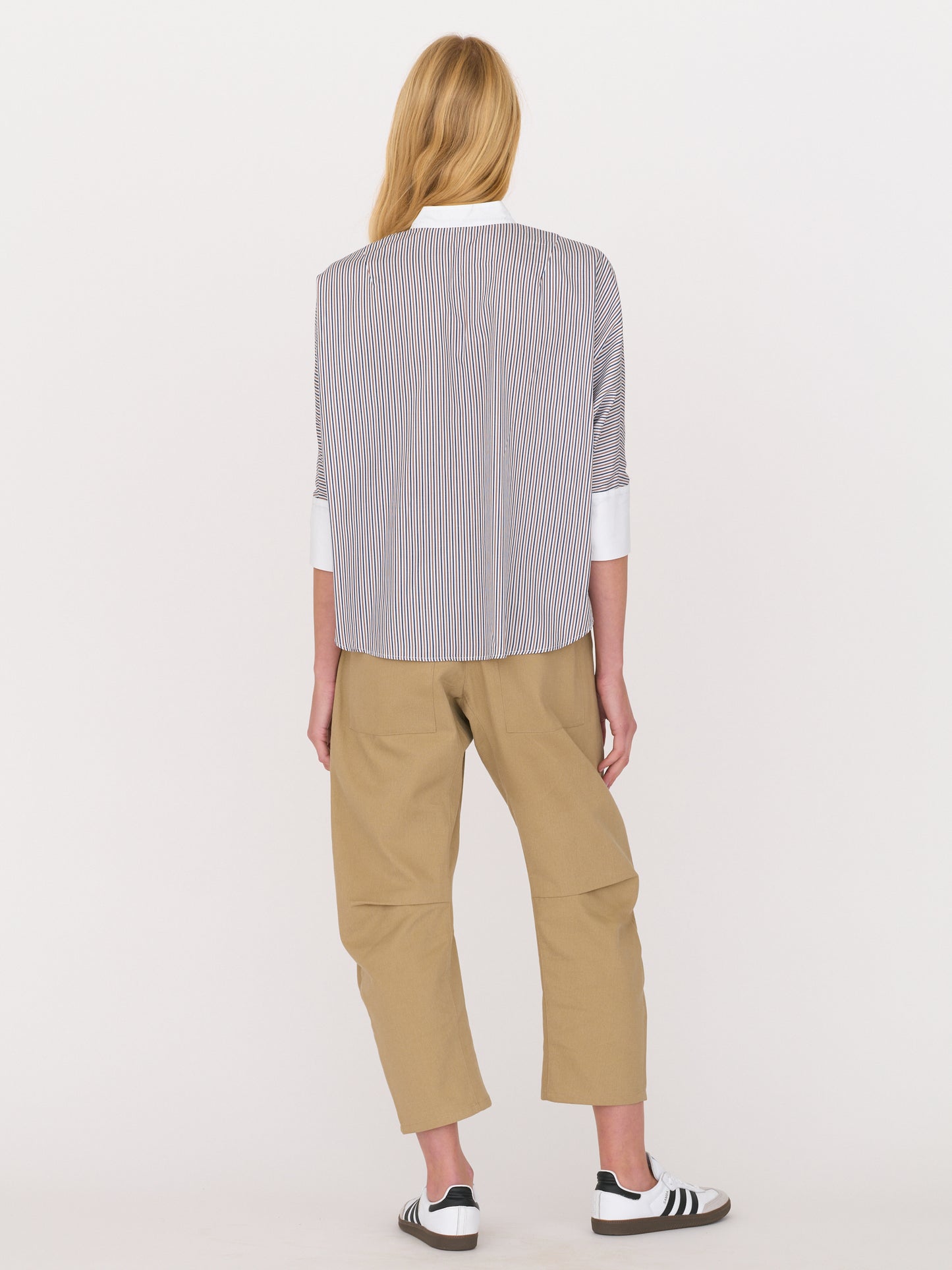 Finn Shirt — Blue/Brown Stripe