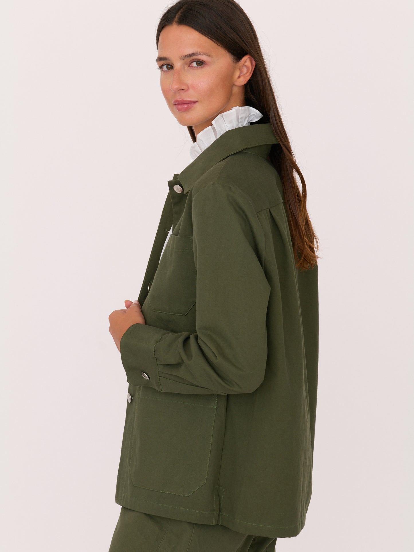 Brea Jacket— Olive Twill