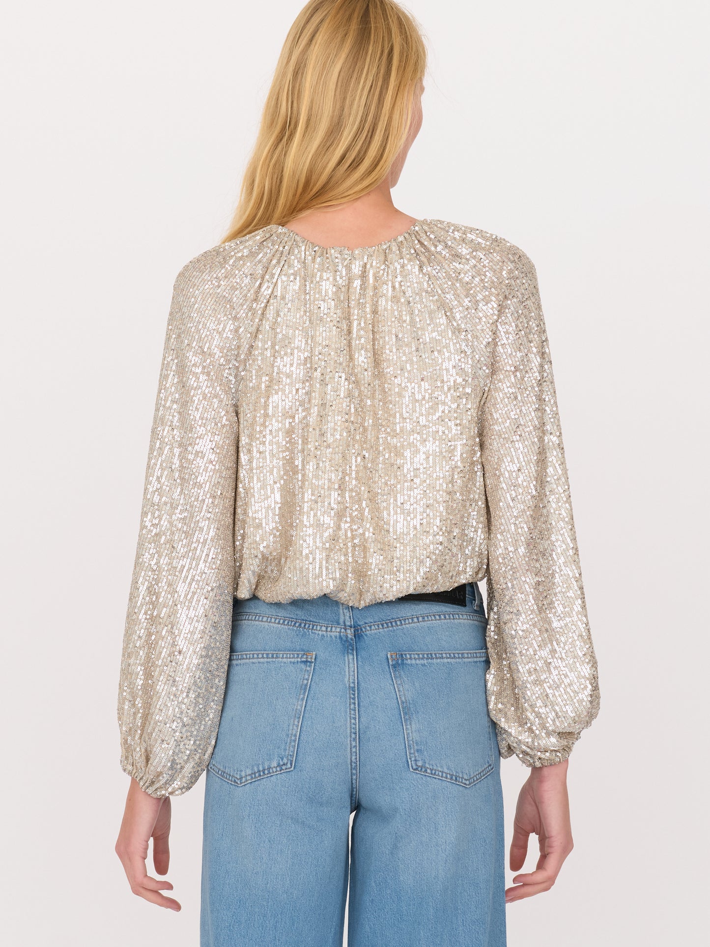 Ava Top - Gold Sequins