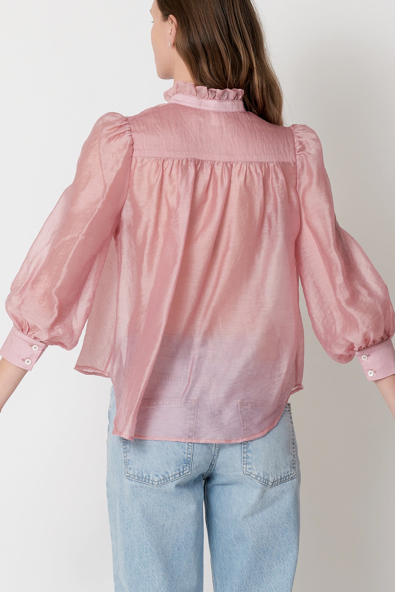 Rene Shirt - Pink Sheer Tencel