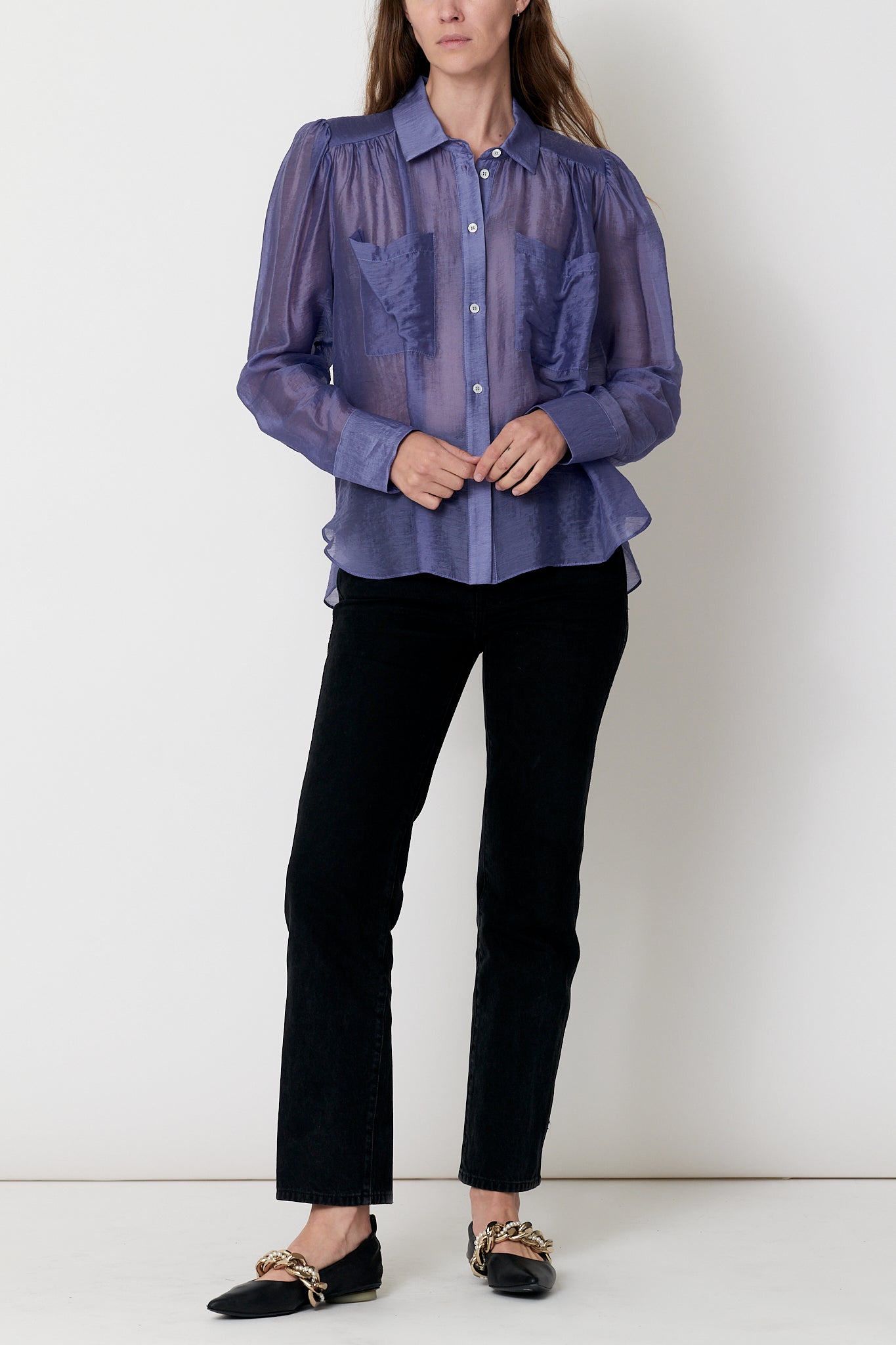 Levi Shirt - Blue Sheer Tencel