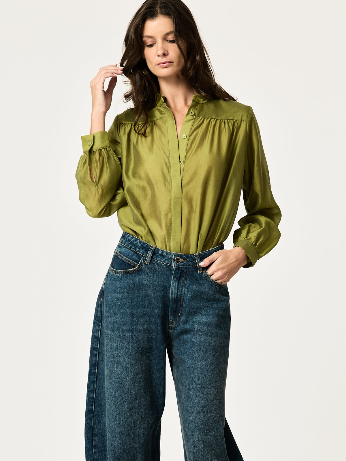 Sutton Shirt — Chartreuse