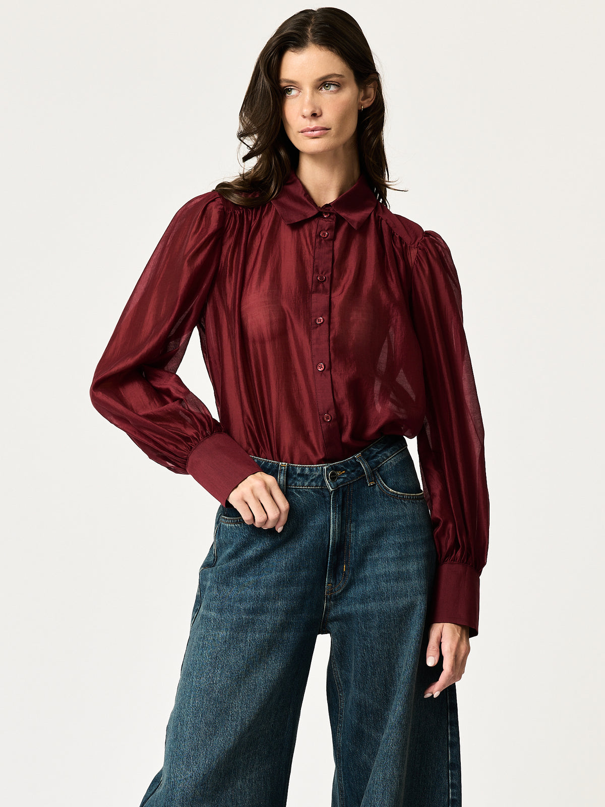 Florence Shirt — Wine