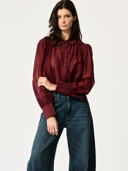 Florence Shirt — Wine