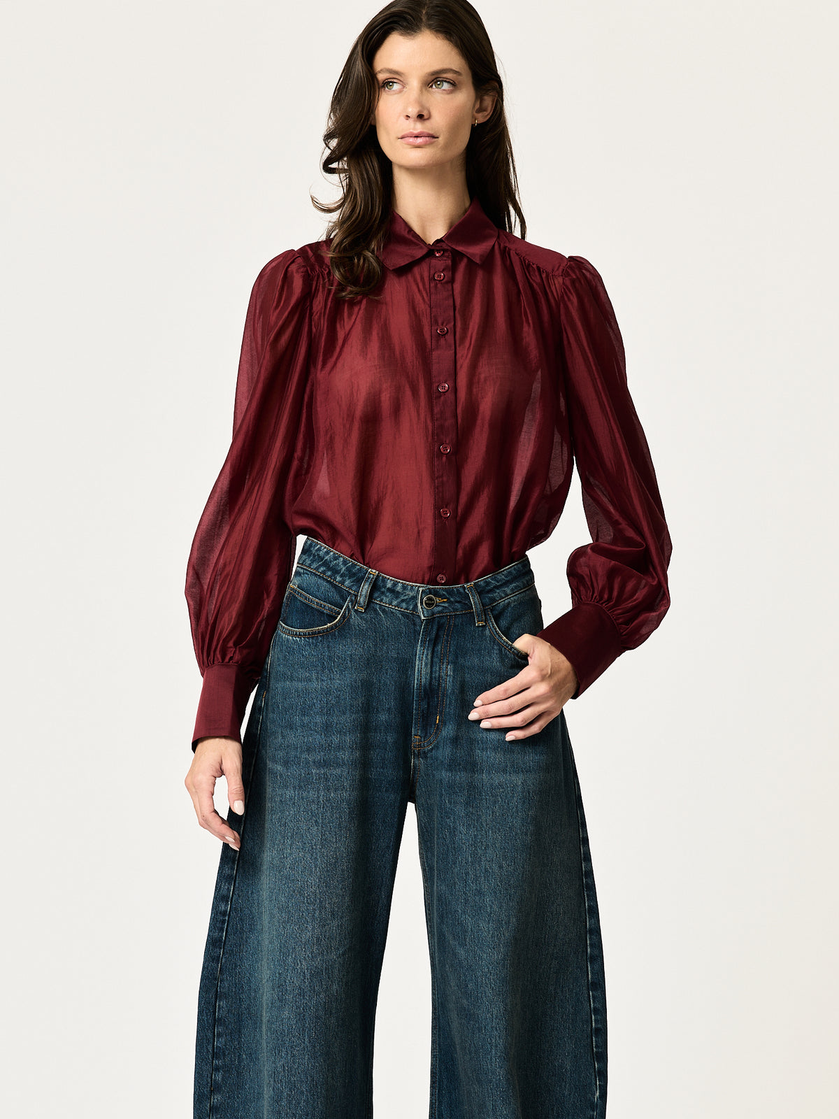 Florence Shirt — Wine