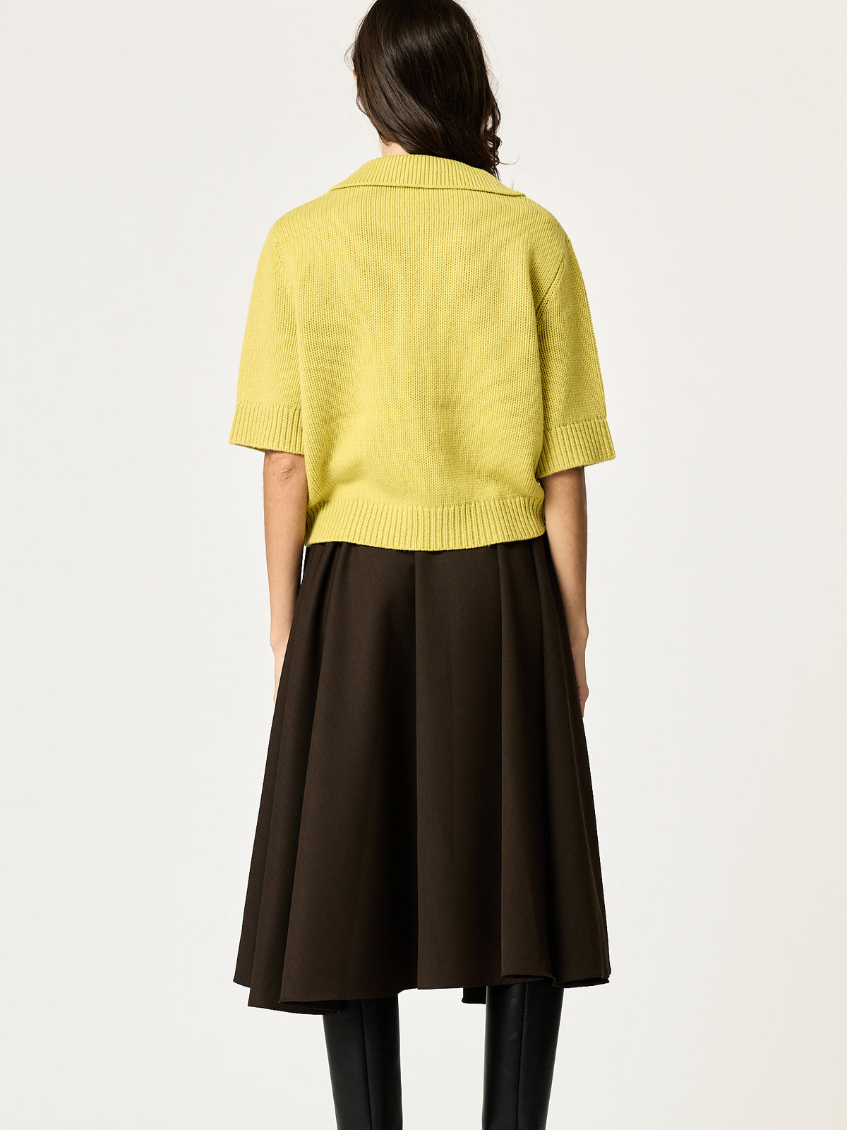 Angie — Chocolate Wool-Blend Suiting