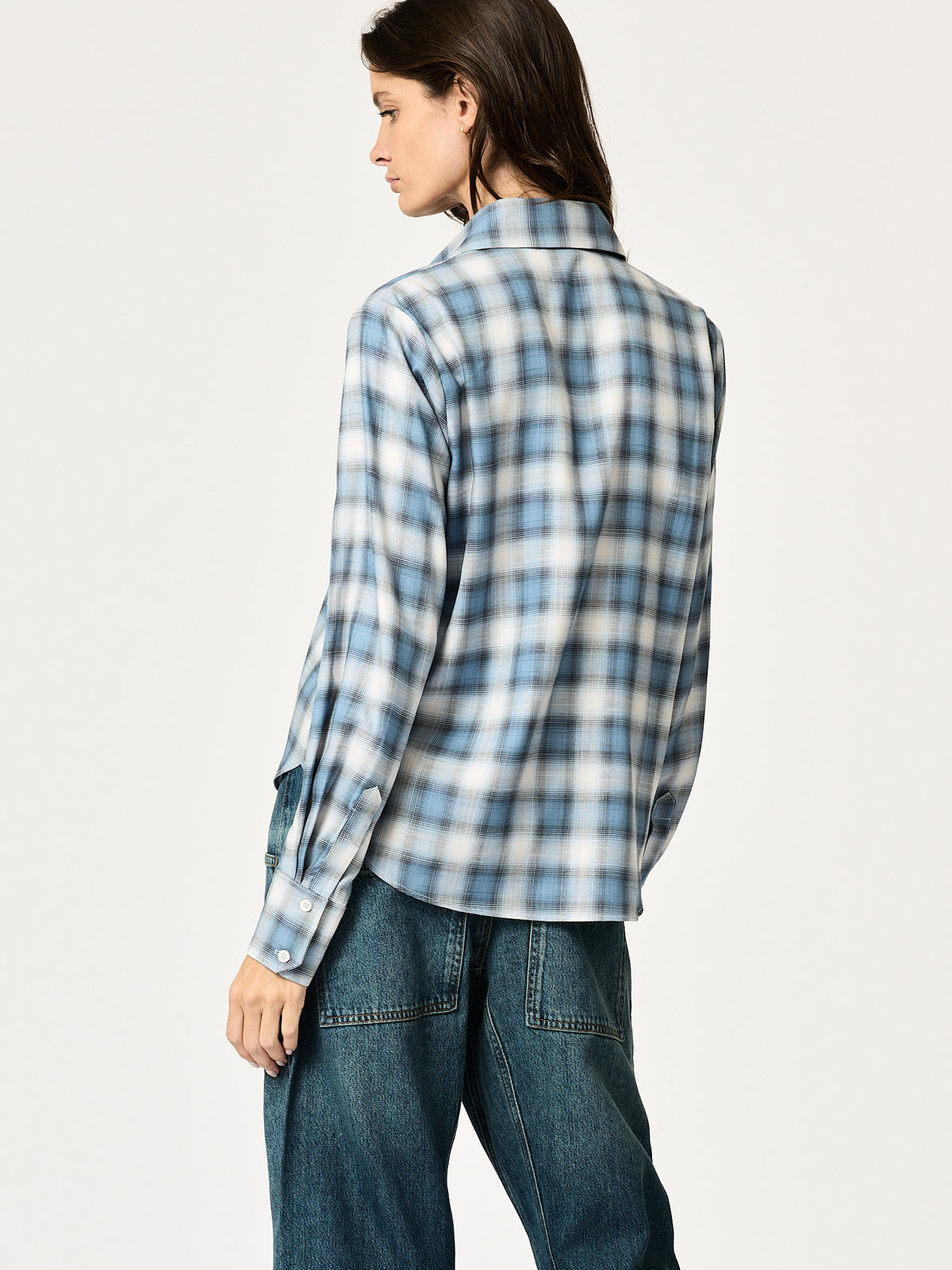 Blake Shirt — Light Blue Plaid