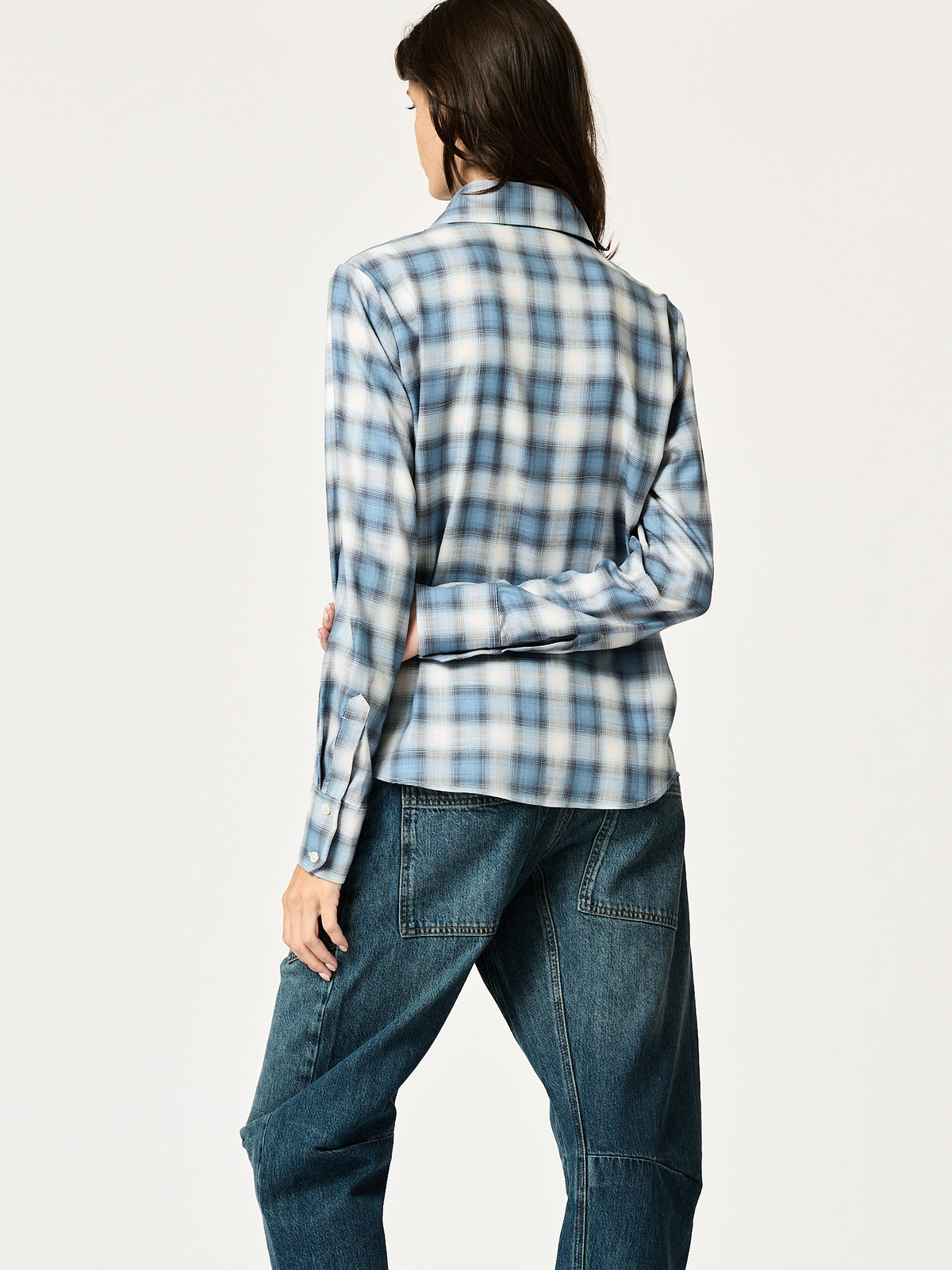 Blake Shirt — Light Blue Plaid