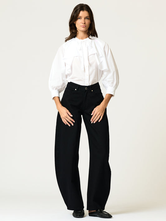 Jessie Barrel Jean — Black