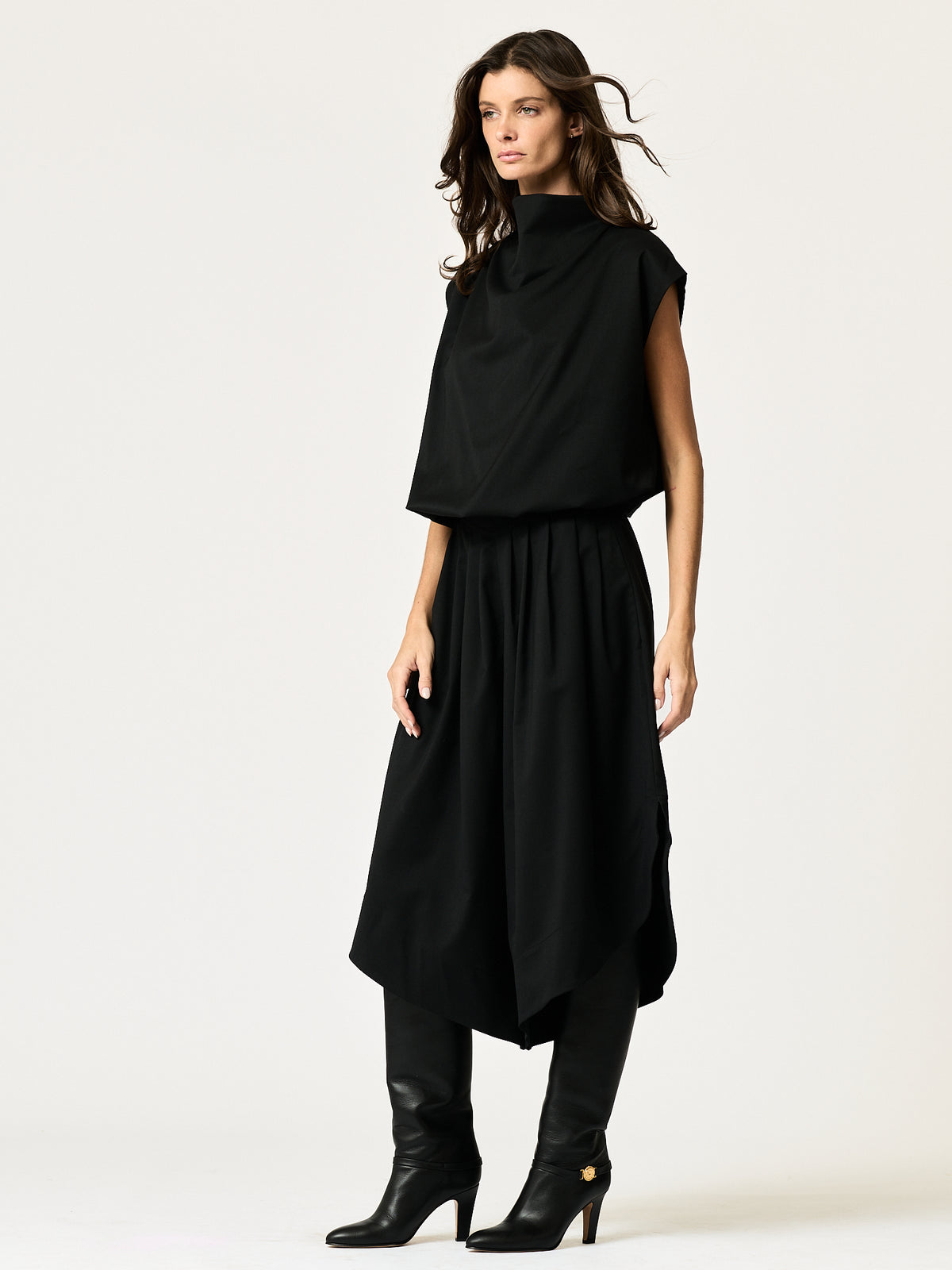 Rafa Pant — Black Wool-Blend Suiting