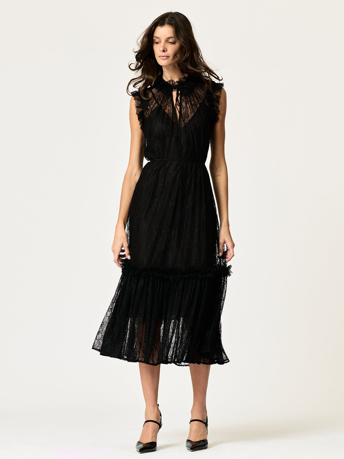 Alora Lace Dress — Black