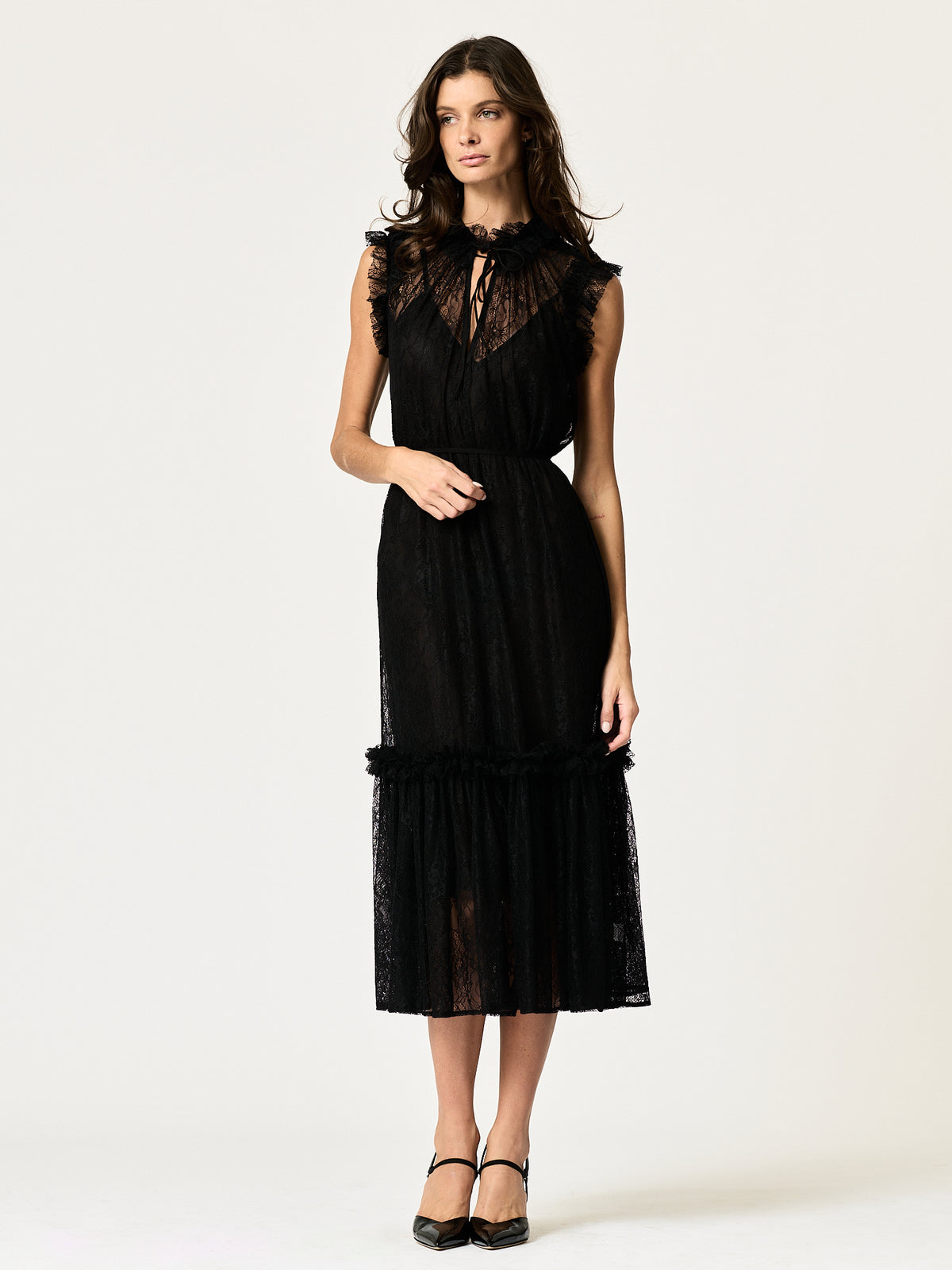 Alora Lace Dress — Black