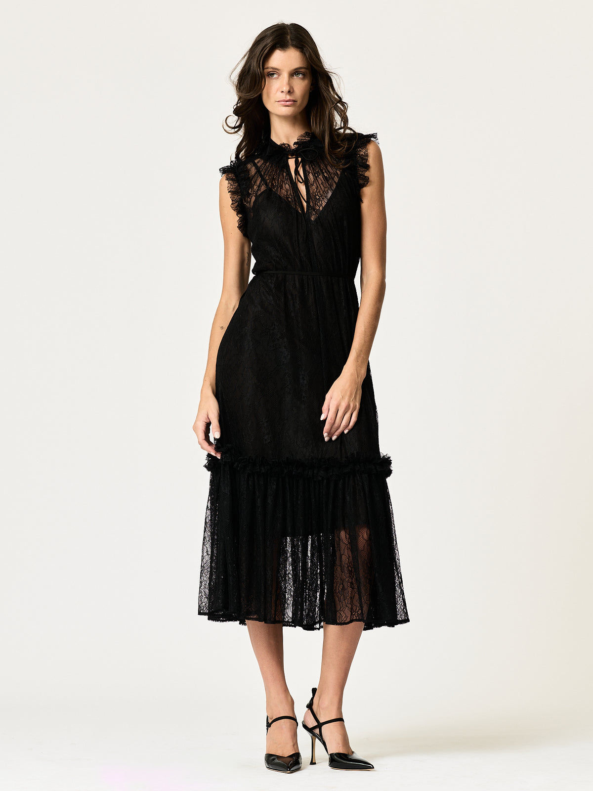 Alora Lace Dress — Black