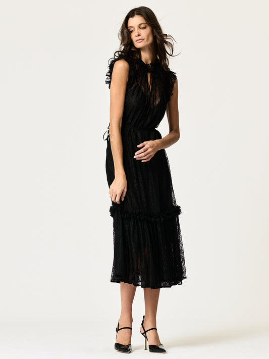 Alora Lace Dress — Black