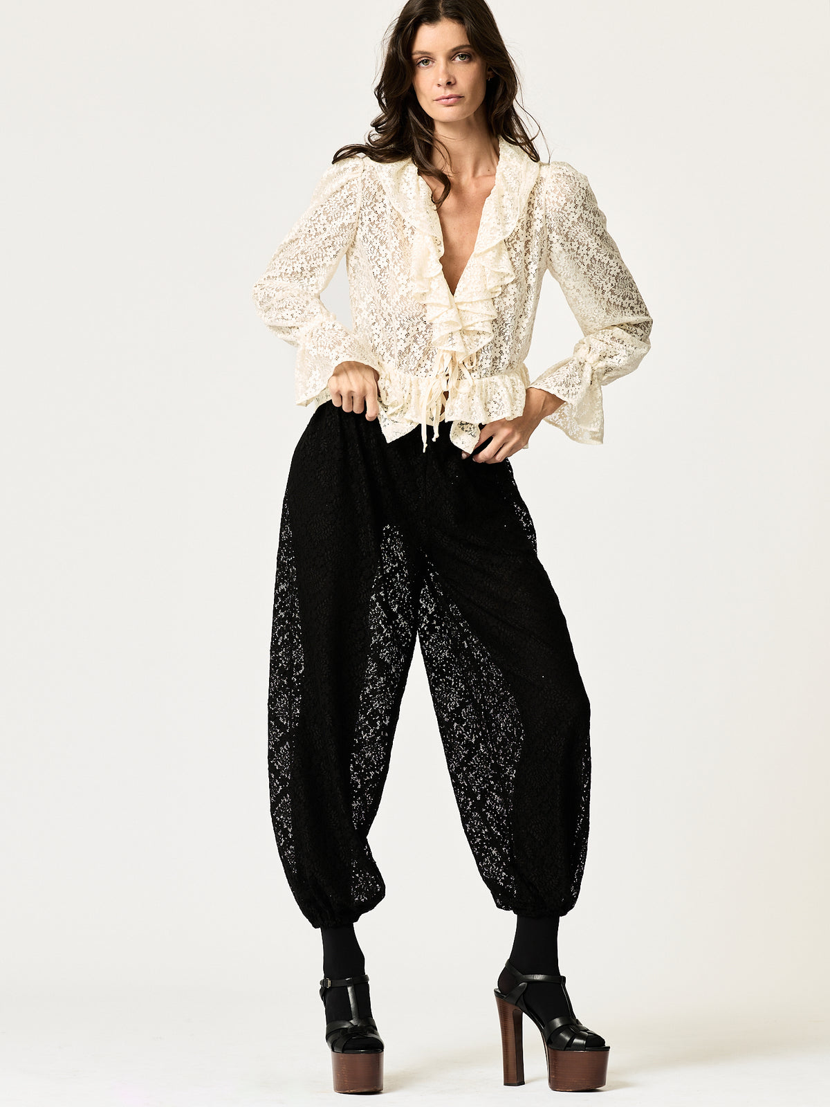 Andi Lace Jeannie Pant — Black