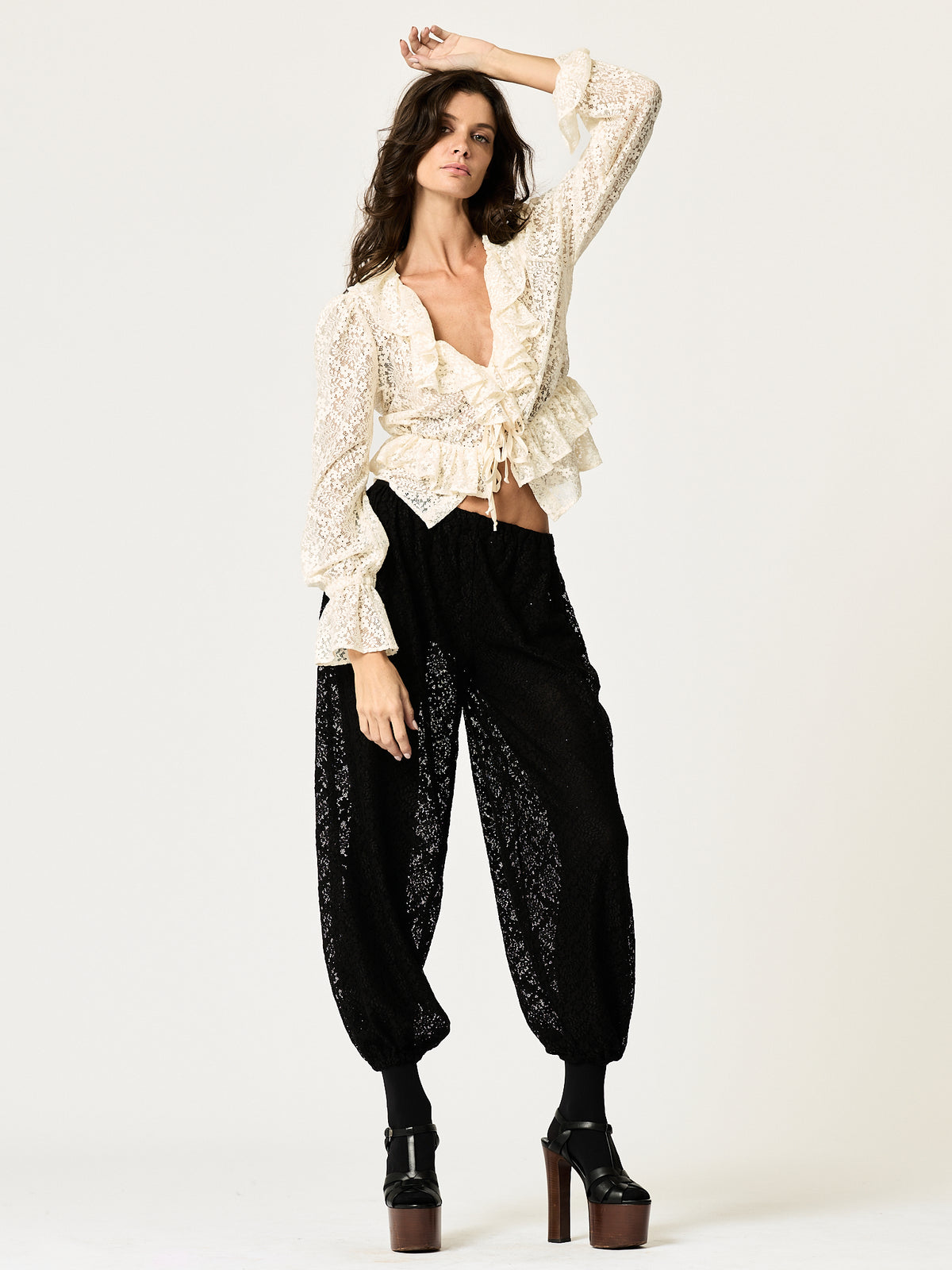 Andi Lace Jeannie Pant — Black