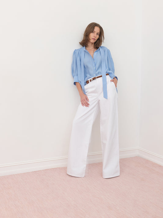 Dixie Shirt  - Blue Japanese Tencel