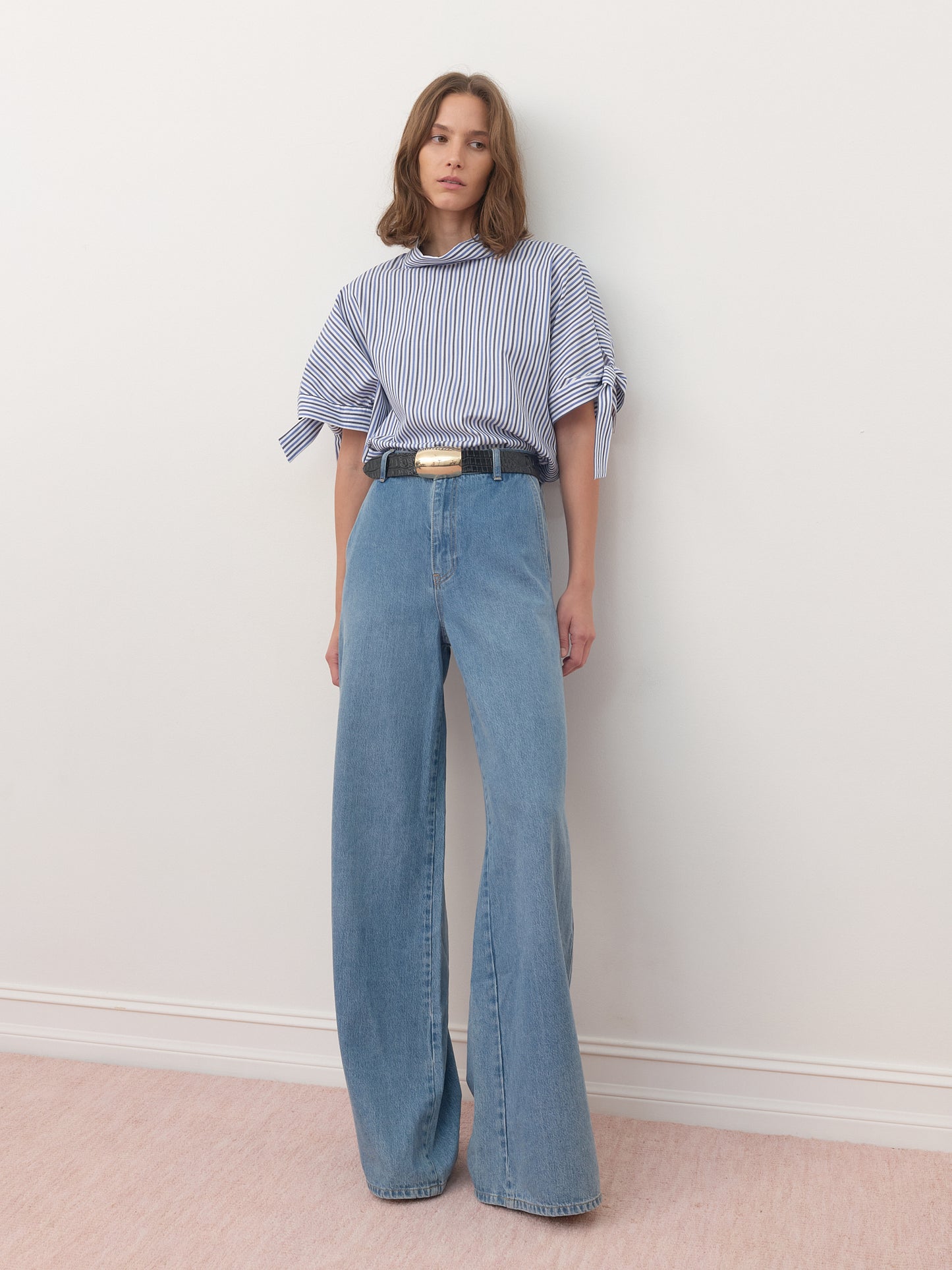 River Shirt - Blue/Black Stripe