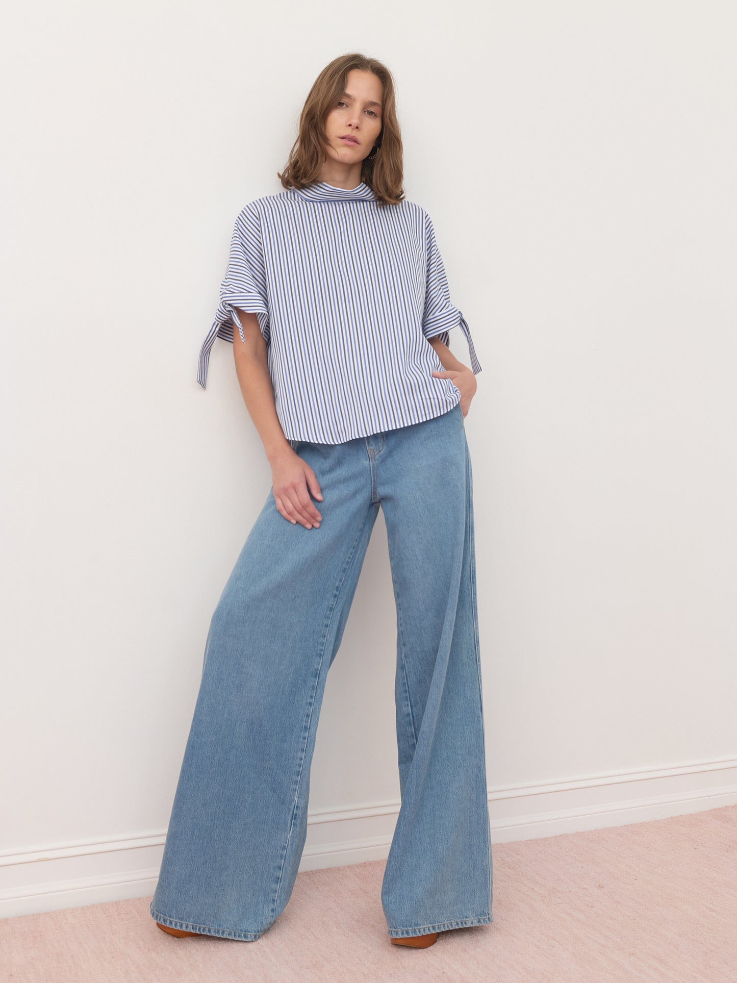 River Shirt - Blue/Black Stripe