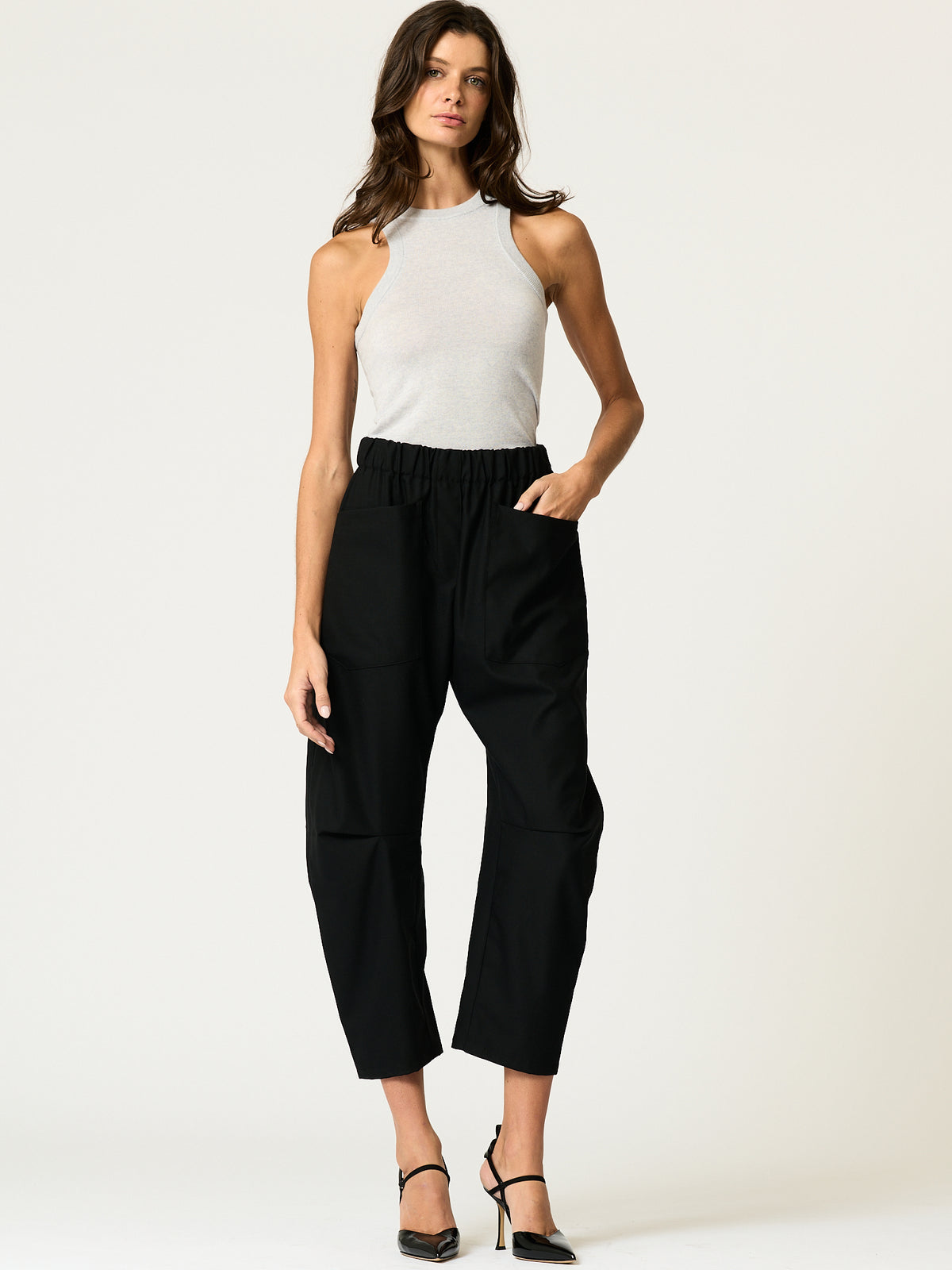 Travis Pant — Black Wool-Blend Suiting