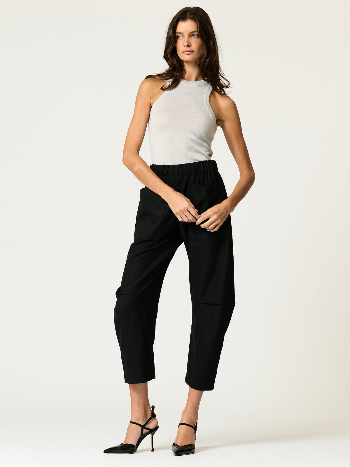 Travis Pant — Black Wool-Blend Suiting
