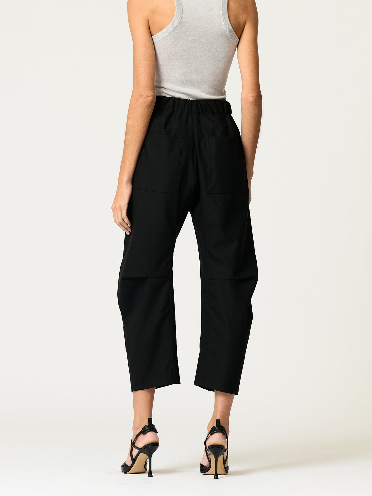 Travis Pant — Black Wool-Blend Suiting