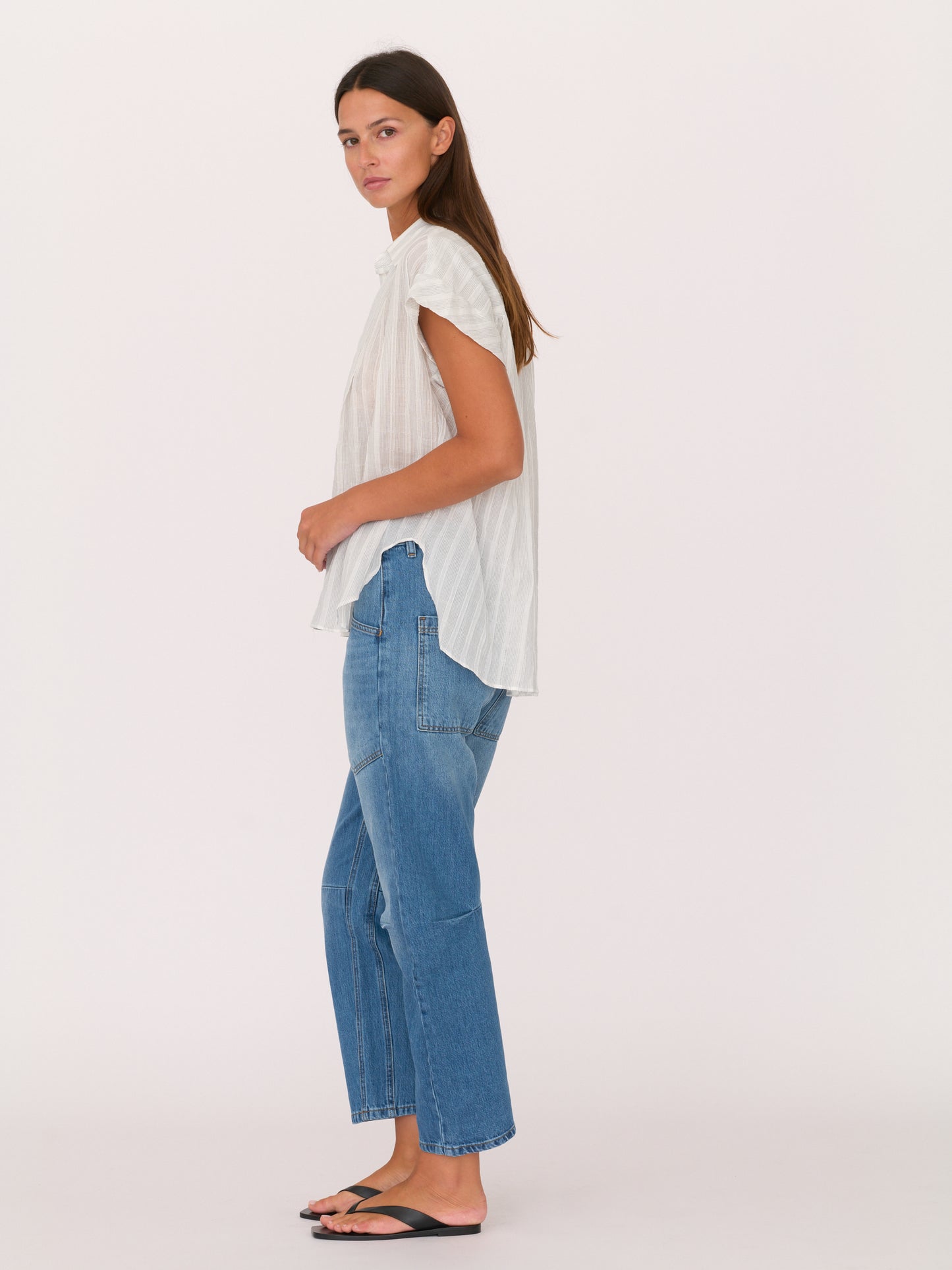 Trinity Henley — White stripe