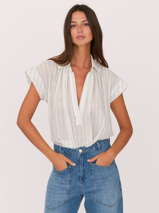 Trinity Henley — White stripe