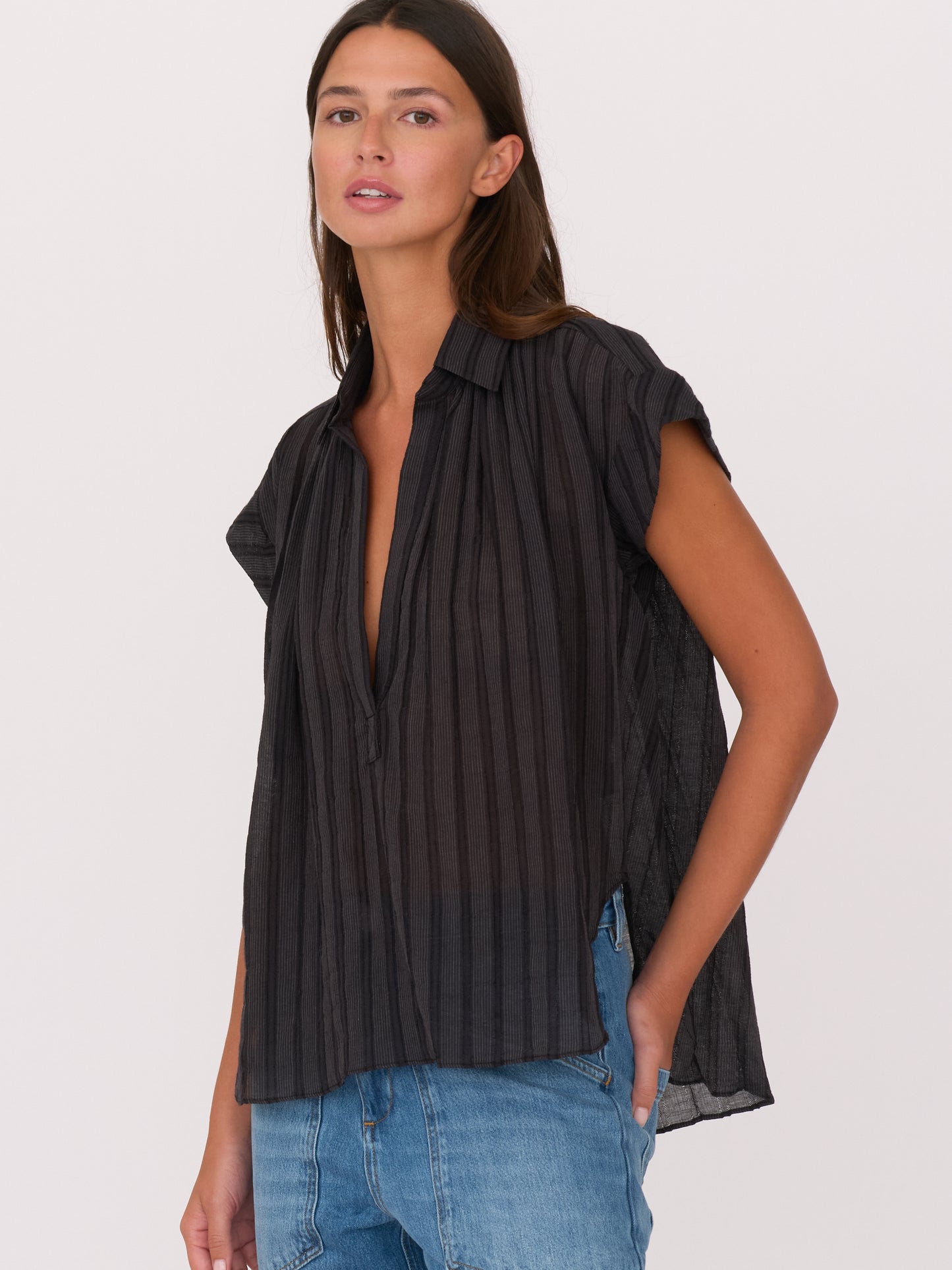 Trinity Henley — Black stripe