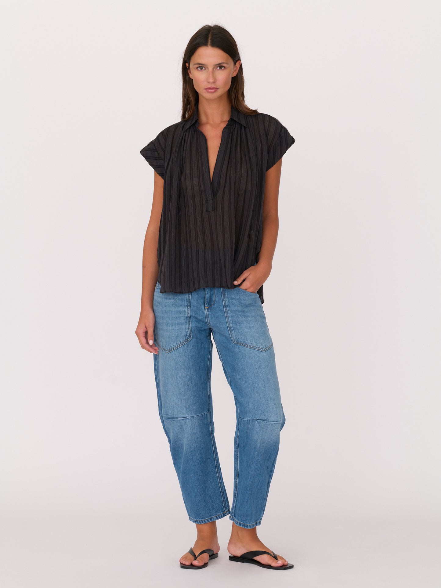 Trinity Henley — Black stripe