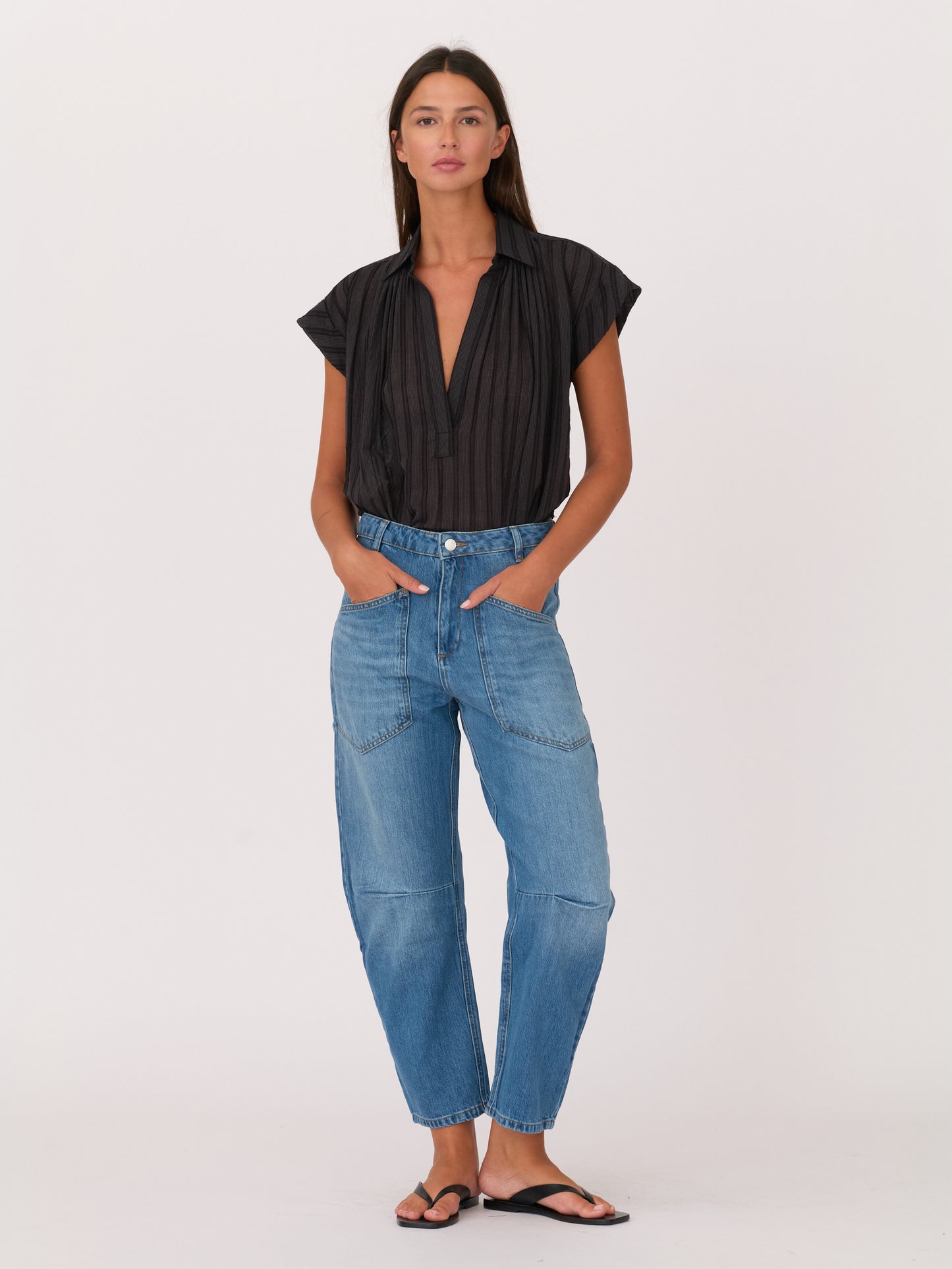 Trinity Henley — Black stripe