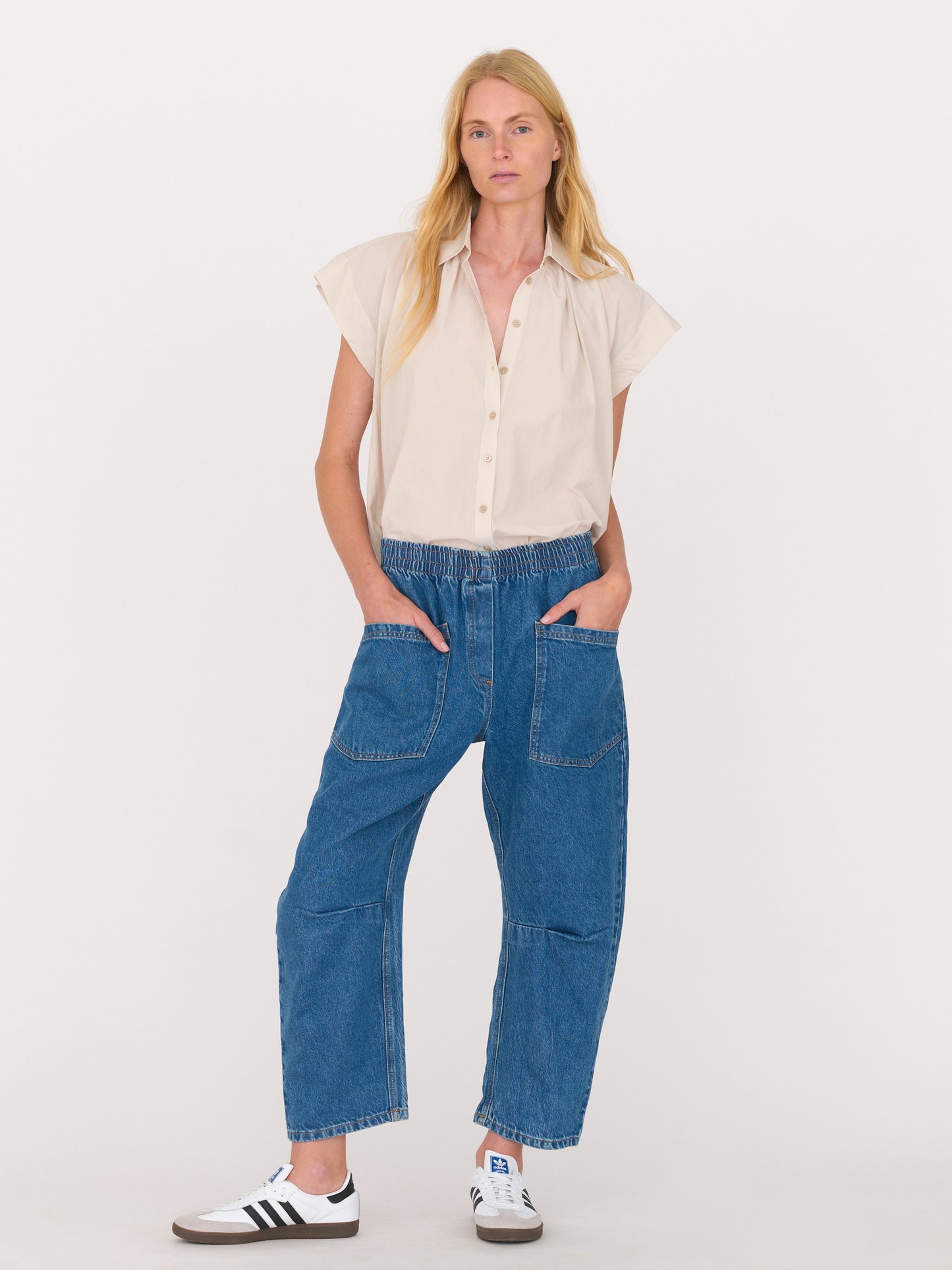 Trinity Button up — Nude