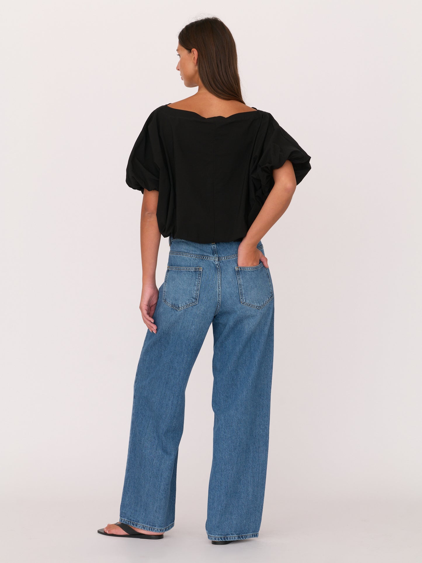 Olympia Boat Neck Shirt - Black