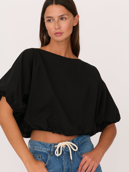 Olympia Boat Neck Shirt - Black