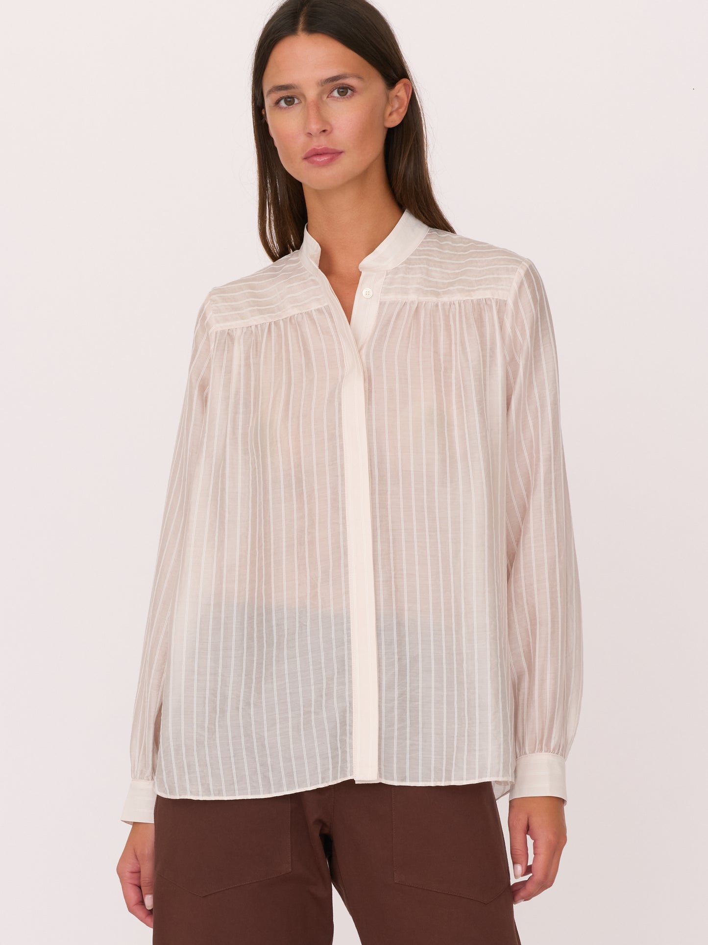 Sutton Shirt - Blush Stripe