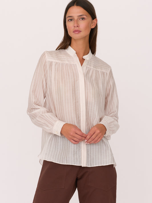 Sutton Shirt - Blush Stripe