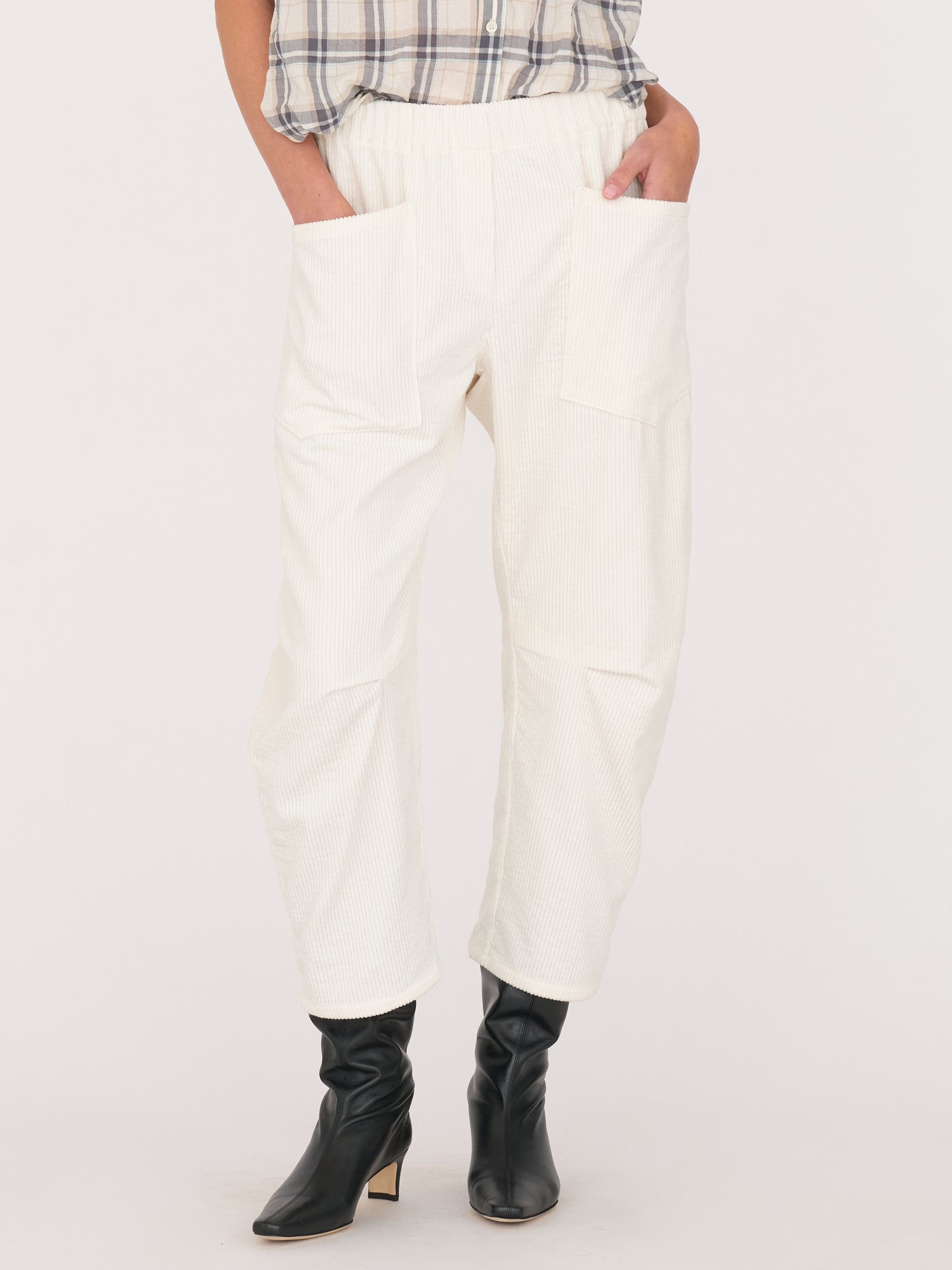 Travis Pant — Japanese Wide-Wale Corduroy White