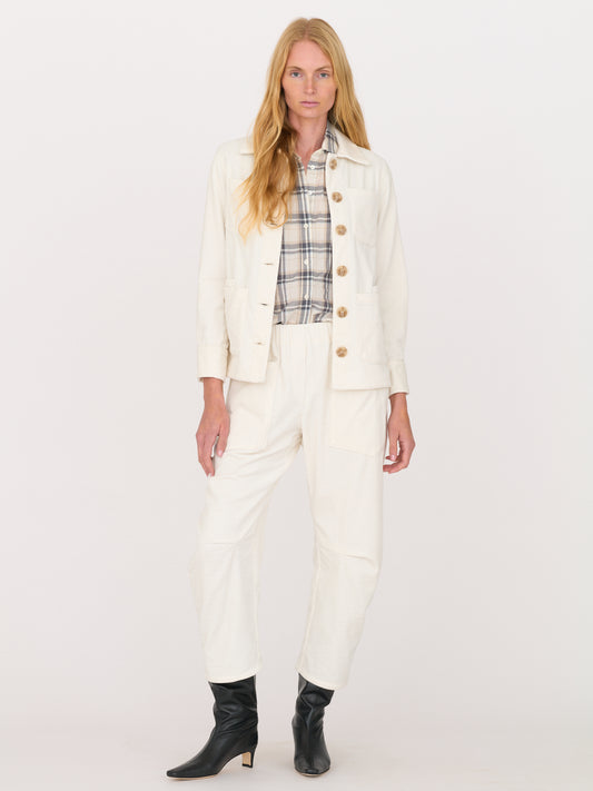 Brea Jacket— Japanese Wide-Wale Corduroy White