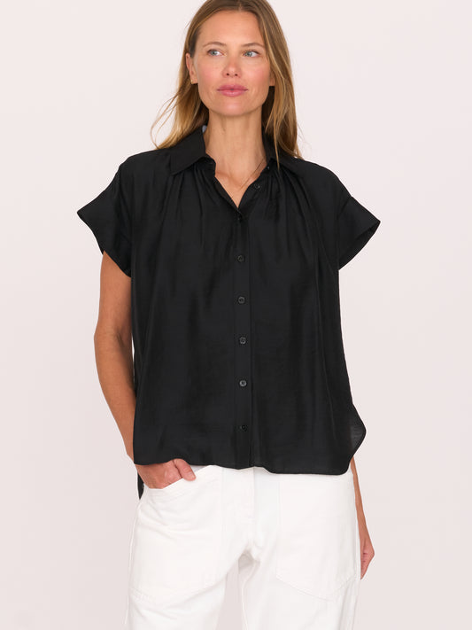 Trinity Button-up - Black Japanese Tercel