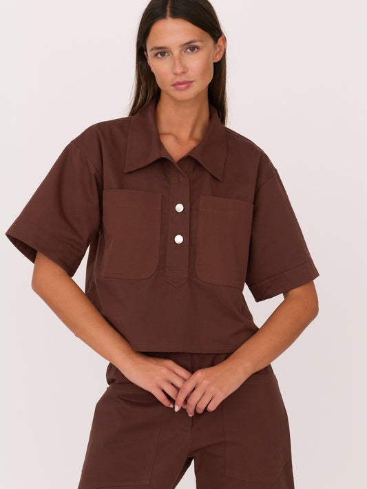 Jane Shirt - Chocolate Brown