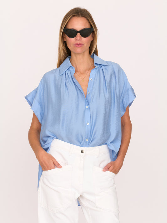 Trinity Button-up - Blue Tencel