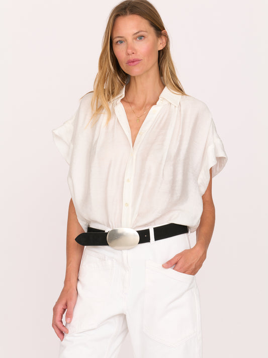 Trinity Button-up - White Tercel