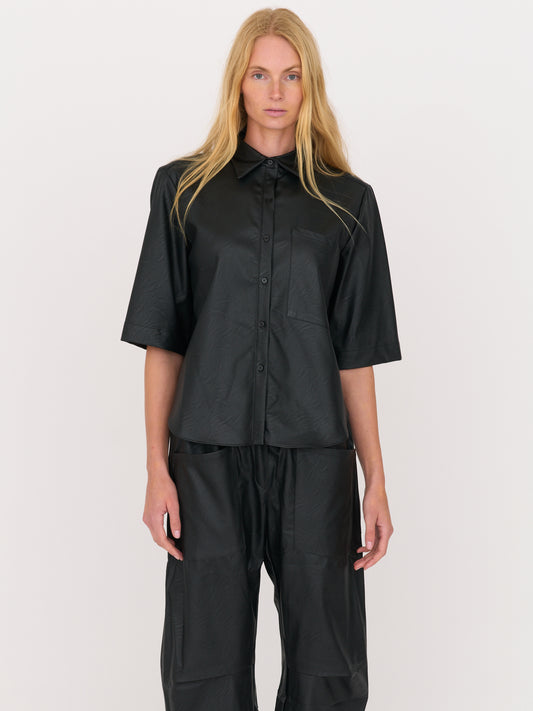 Kennedy Shirt  —  Italian Faux Leather
