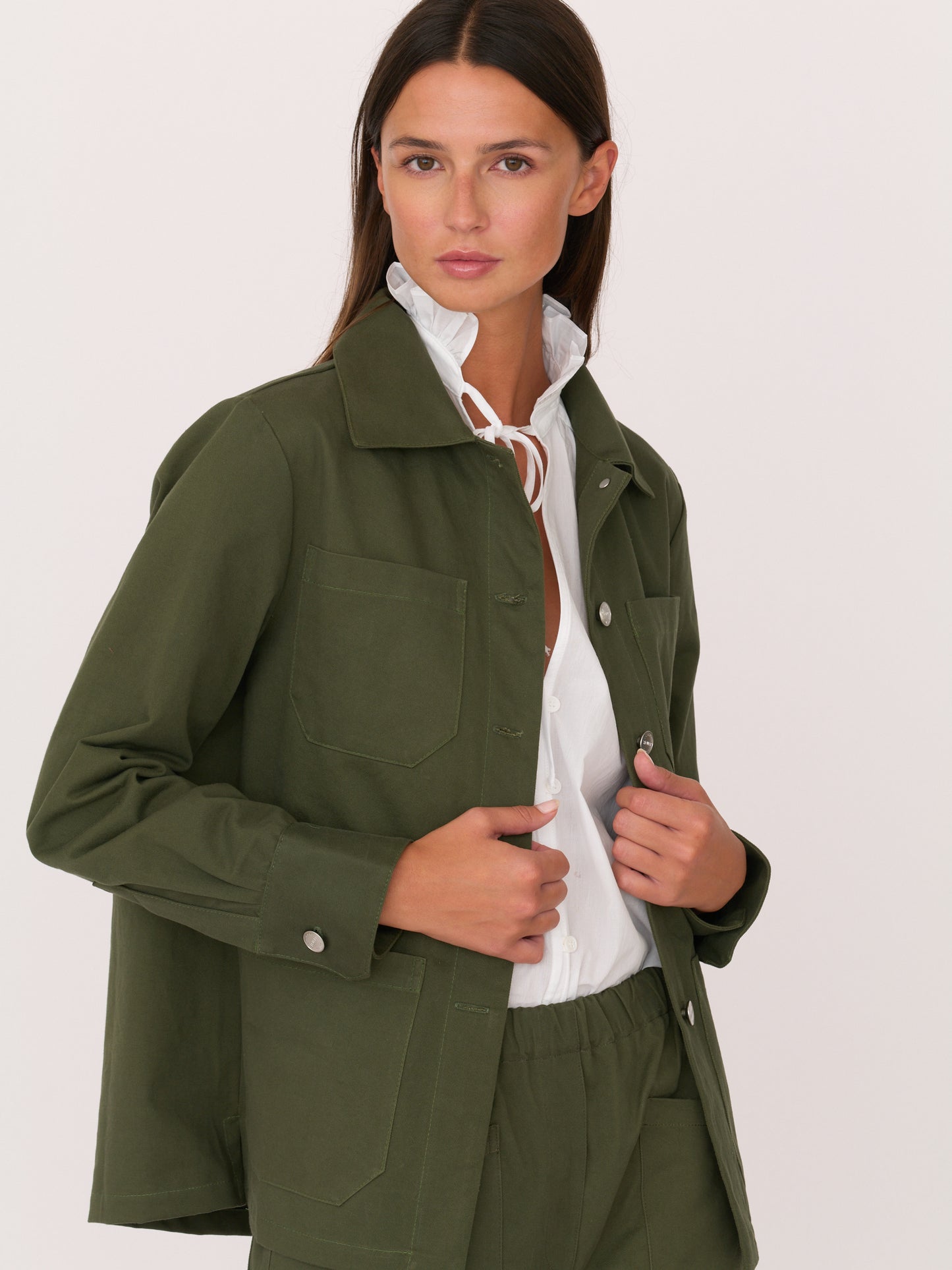 Brea Jacket— Olive Twill