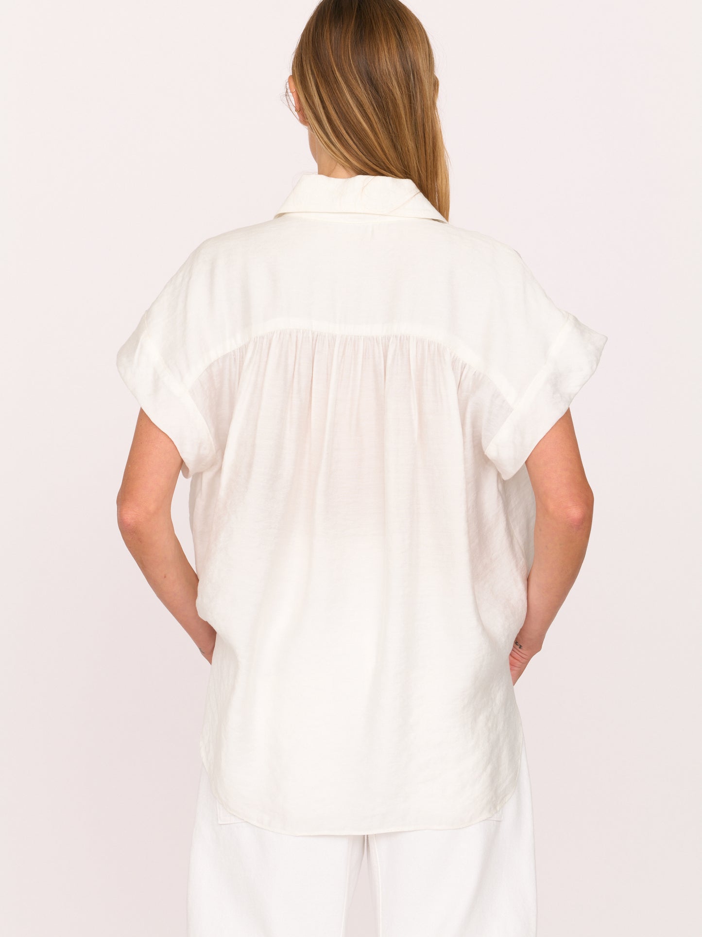 Trinity Button-up - White Tercel
