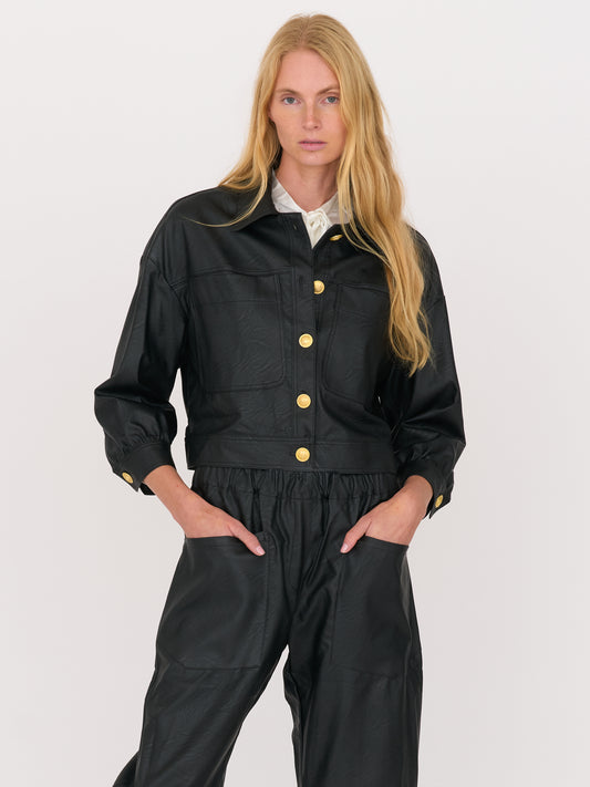 Kacey Jacket — Italian Faux Leather